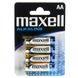 Батарейка AA Maxell Alkaline LR6 в блістері 1шт (4 шт в уп.)