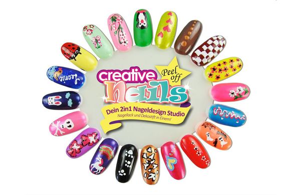 Детский лак-карандаш для ногтей Malinos Creative Nails на водной основе (2 цвета Нюд + Белый)