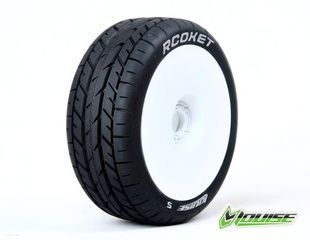 Колеса Louise Buggy 1/8 Racing B-ROCKET Soft белые 2шт (L-T3190SW)