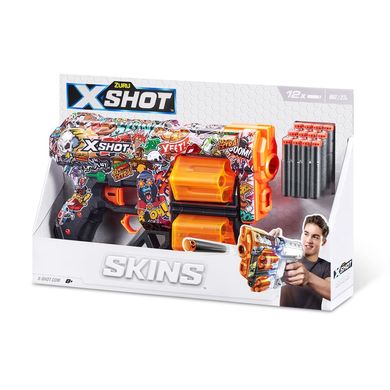 X-Shot Швидкострільний бластер Skins Dread Sketch (12 патронів)