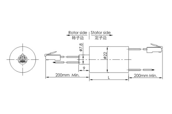 Контактное кольцо Senring EM022-24GX 22мм ethernet+2x20A+2x2A