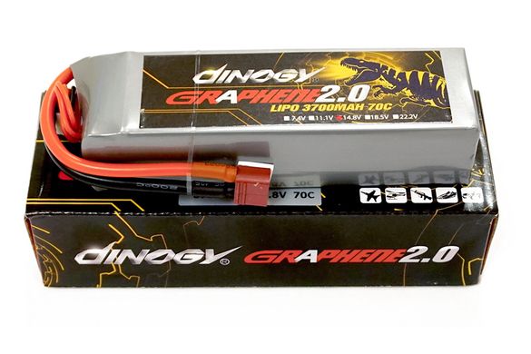 Акумулятор для квадрокоптера Dinogy G2.0 Li-Pol 3700 мАг 14.8 В 150x45x30 мм T-Plug 70C