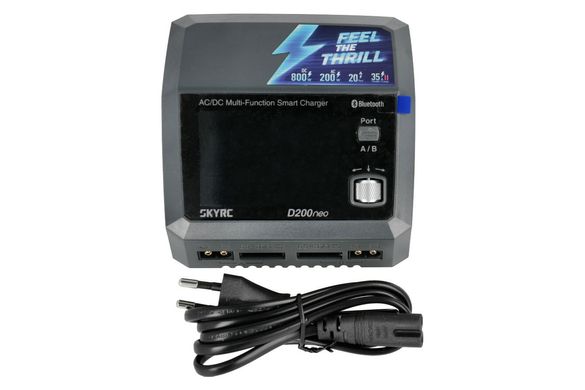 Зарядний пристрій універсальний дуо SkyRC D200neo 200W/800W з блоком живлення (SK-100196)