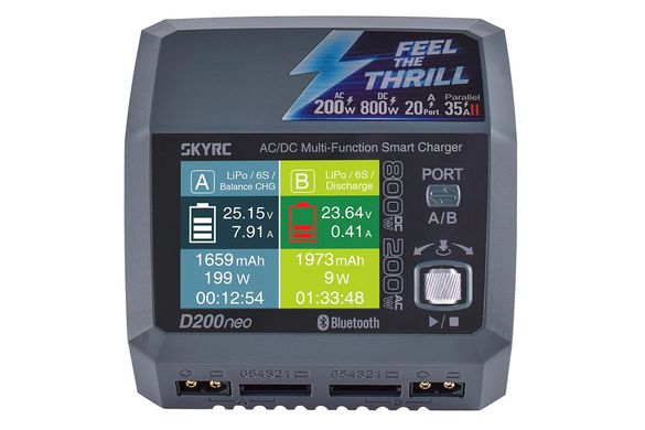 Зарядное устройство универсальное дуо SkyRC D200neo 200W/800W с блоком питания (SK-100196)
