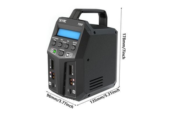 Зарядний пристрій універсальний дуо SkyRC T200 200W з блоком живлення (SK-100155)
