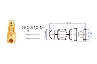 Коннекторы AMASS GC3510 3.5MM Male 3шт