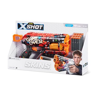 X-Shot Швидкострільний бластер Skins Griefer Game Over (12 патронів)