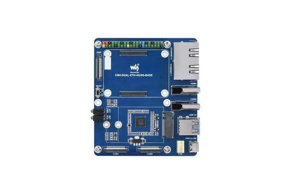 Плата розширення Waveshare Dual Gigabit 5G/4G для Raspberry PI CM4