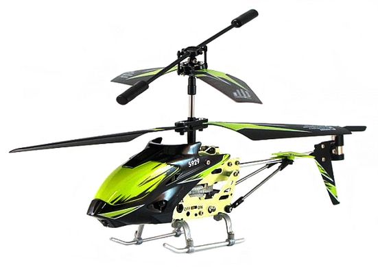 Вертоліт на пульті 3-к р/к мікро WL Toys S929 з автопілотом (зелений)