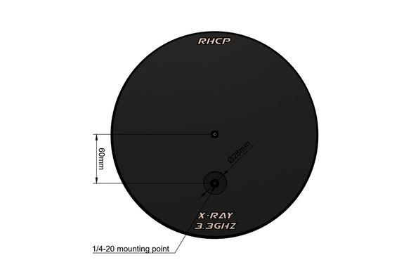 Антена 3.3GHz TrueRC X-RAY 3.3 (RHCP)