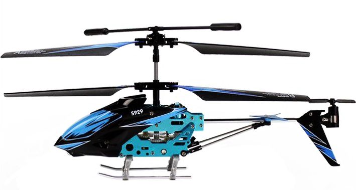 Вертоліт на пульті 3-к і/ч мікро WL Toys S929 з автопілотом (синій)