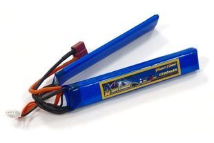 Аккумулятор для страйкбола Giant Power (Dinogy) Li-Pol 1300 мАч 11.1 В 130x21x12,5 мм T-Plug 25C