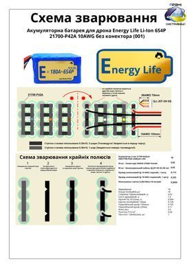 Батарея Energy Life Li-Ion 6S4P 21700-P42A 10AWG без коннектора (001)