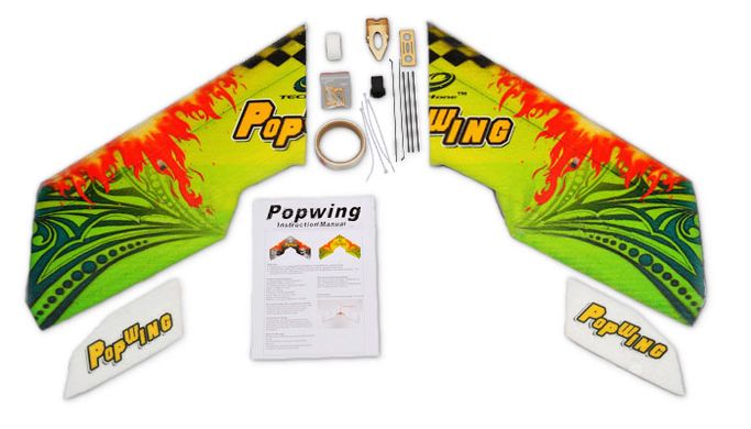 Літаюче крило TechOne Popwing 900мм EPP ARF (зелений)