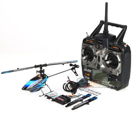 Вертоліт на пульті 3D р/к мікро WL Toys V922 FBL (синій)