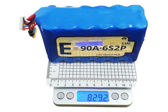 Аккумулятор для дрона Energy Life Li-Ion 8400мАч 6S2P 90A 21700-P42A 12AWG XT60-F