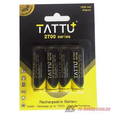 Аккумулятор Tattu AA NiMH 1,2 В 2700 мАч 4 шт (TA-2700-1.2V-NiMH-LS2A)