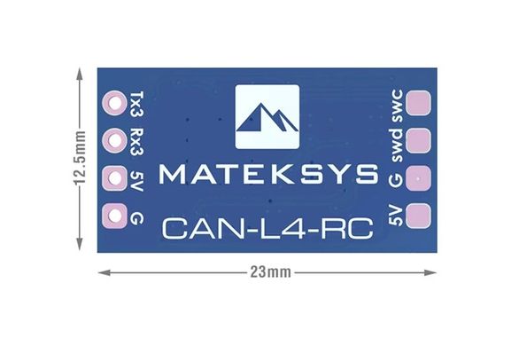 Интерфейс UART-CAN Matek CAN-L4-RC для приемников радоуправления