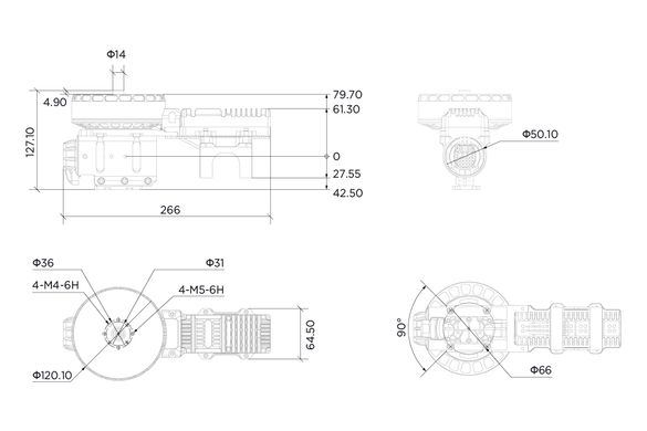 Комбо мотор Hobbywing Xrotor X11 14S з регулятором без пропелера (CW)