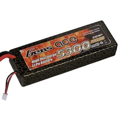 Аккумулятор Gens Ace LiPO 7,4 В 5300 мАч 2S 30C (B-30C-5300-2S1P-HardCase-24)