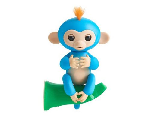 Мавпа ручної роботи на бат. Happy Monkey інтерактивна (синій)