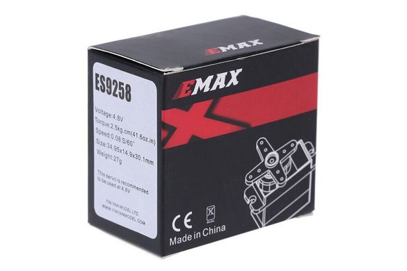 Сервопривод Emax ES9258 25г 2.5кг/0.08сек цифровой
