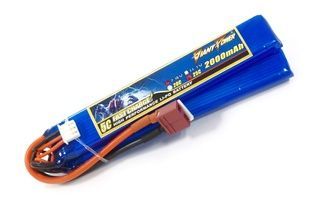 Аккумулятор для страйкбола Giant Power (Dinogy) Li-Pol 2000 мАч 7.4 В 126x21x10,5 мм T-Plug 25C
