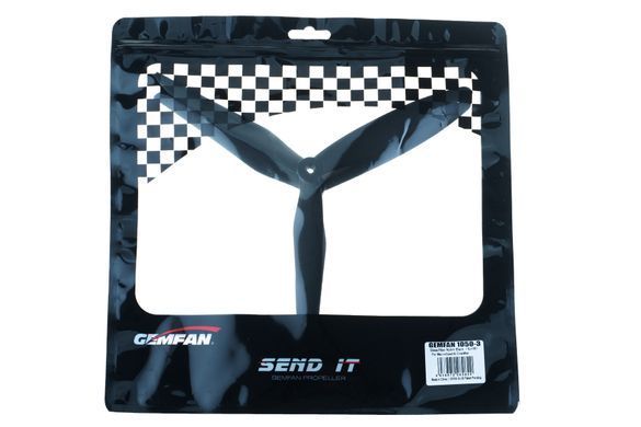 Пропелери GemFan 1050-3 армований нейлон 1CCW+1CW (чорний)