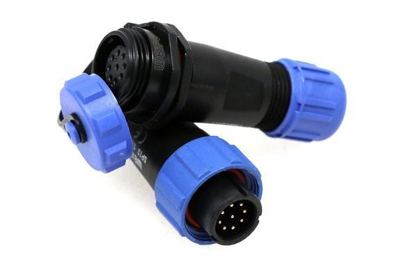 Конектори WEIPU 9pin тато SP1310/P9 + мама SP1312/S9 IP68 пара