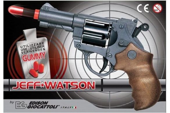 Іграшковий пістолет з кульками Edison Giocattoli Jeff Watson 19см 6-зарядний (459/21)