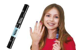 Детский лак-карандаш для ногтей Malinos Creative Nails на водной основе (2 цвета Черный + Голубой)