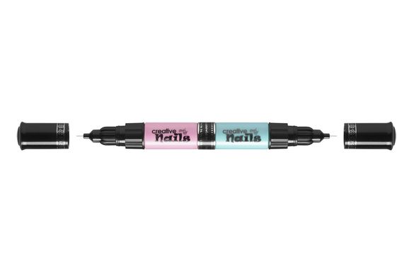 Детский лак-карандаш для ногтей Creative Nails на водной основе (2 цвета бирюзовый + розовый)