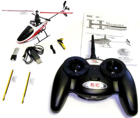 Вертоліт на пульті 4-к р/к мікро Great Wall Toys Xieda 9958 (червоний)