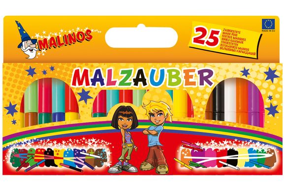 Волшебные фломастеры меняющие цвет MALINOS Malzauber 25 (12+9+4) шт