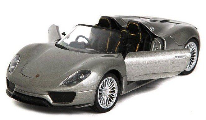 Машинка радіокерована 1:24 Meizhi Porsche 918 металева (сірий)