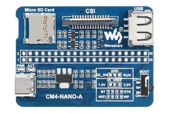 Плата расширения NANO A для Raspberry PI CM4 (USB, MicroSD)