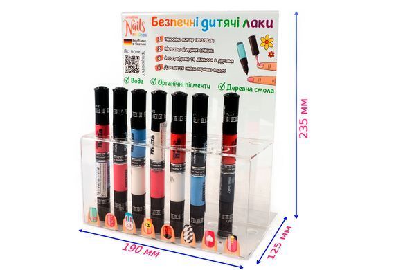 Детский лак-карандаш для ногтей Malinos Creative Nails на водной основе (2 цвета Морской волны + Розовый)